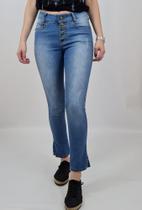 Calça Cigarrete Gandu Aberta na Lateral Feminino Blufera Jeans 1968-1 Calça Cigarrete Gandu Aberta na Lateral Feminino Blufera Jeans 1968-1