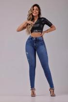 Calça cigarrete modeladora cintura baixa