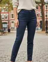 Calça Cigarrete Modeladora Jeans Feminina Preto Vivan 1080