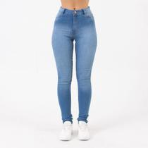 Calça Cintura Alta Feminina Azul Lady Rock