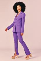 Calça Cintura Alta Fenda PURPLE - tamanho GG