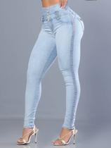 Calça Cintura Perfeita Modeladora PitBull Jeans 89060 COR:AZUL CLAROTAMANHO:38