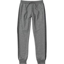Calça Cinza com Friso Prata