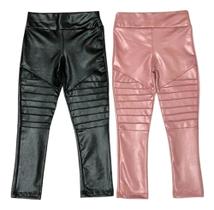 Calça Cirrê Infantil Mini Diva Tratorada material sintético Meninas Calça Cirrê Infantil Mini Diva Tratorada material sintético Meninas