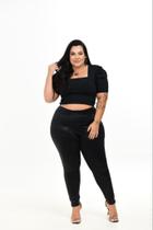 Calça cirrê ziper frente plus size Calça cirrê ziper frente plus size