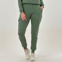 Calça Classic Beach Jogging Moletom Cargo Feminina