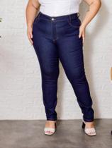 Calça classica blogueira plus amaciada skinny cintura alta