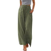 Calça Cobiako de linho, pantalona, perna larga, com bolsos, XL Calça Cobiako de linho, pantalona, perna larga, com bolsos, XL