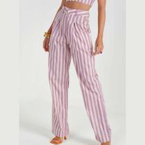 Calça Colcci Alfaiataria Reta Listrada Calça Colcci Alfaiataria Reta Listrada