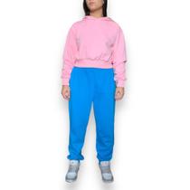 Calça Colcci Slim Moletom Azul Baltimore Calça Colcci Slim Moletom Azul Baltimore