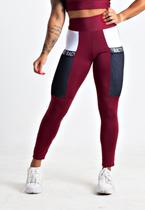 Calça com Bolso e Elástico Legging Cintura Alta