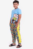 Calça Com Punho Turma da Mônica Ciranda Amarelo