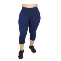 Calça Corsário Capri Plus Size Feminina Suplex Calça Corsário Capri Plus Size Feminina Suplex