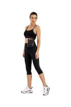 Calça Corsário Graphene Com Filetes Preto