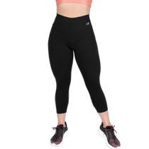 Calça Corsário Up Cós Alto Preta Calça Corsário Up Cós Alto Preta