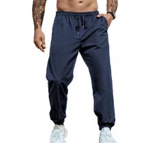 Calça Corta Vento Plus Size Masculina Leve Confortável Esportes Corrida