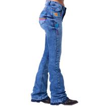 Calça Country C/ Bordados e Jeans Reforçado Premium C/ Lycra