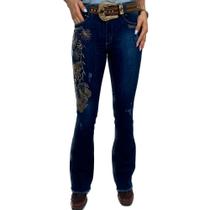 Calca Country Feminina Bordada Com Strass Minuty