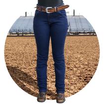 Calça country feminina jeans carpinteira cowboy os boiadeiro