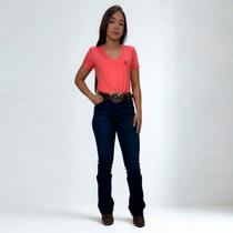 Calça Country Feminina Wrangler Bordada Texana Flare CosAlto