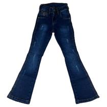 Calca Country Infantil Feminina Rasgadinha Flare Rodeio