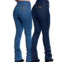 Calça Country Jeans C/ Detalhe Bordado Lycra Kit C/ 2 calcas