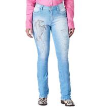 Calça Country Jeans Feminina Minuty Bordado e Brilho - Ref. 231214 Calça Country Jeans Feminina Minuty Bordado e Brilho - Ref. 231214