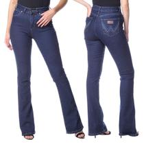 Calça Country Jeans Feminina Wrangler Original Azul Escuro - Ref. WF5106UN