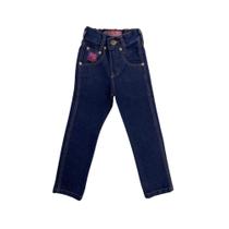 Calça Country Jeans Tradicional Infantil Os Boiadeiros Azul Escuro Reta Ref.450 Calça Country Jeans Tradicional Infantil Os Boiadeiros Azul Escuro Reta Ref.450