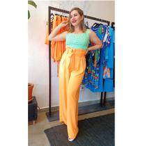 Calça Crepe Laranja
