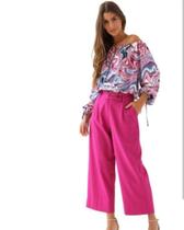 Calça cropd tecido linho Calça cropd tecido linho