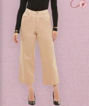 Calça cropped ampla Luiza cor nude tamanho 38