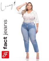 Calça Cropped Cintura Alta Fact Jeans L894