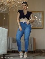 Calça Cropped Feminina Niina Safira Marca: Edex Jeans Referência: 32117287 Calça Cropped Feminina Niina Safira Marca: Edex Jeans Referência: 32117287