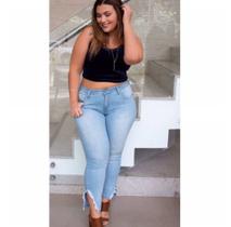Calça cropped jeans tamanho 56 Calça cropped jeans tamanho 56