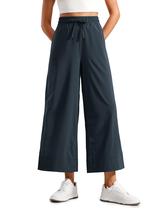 Calça CRZ YOGA Wide Leg Cropped 25" Marinho X-Small