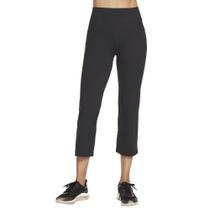 Calça curta feminina Skechers Go Walk de cintura alta preta GG
