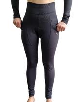 Calça Cycling Texturizada Com Bolsos Villa Sports PRETO PRETO