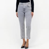 Calça Damyller Jeans Estonada Skinny Cropped Feminina
