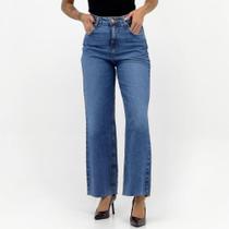 Calça Damyller Jeans Wide Leg Feminina Calça Damyller Jeans Wide Leg Feminina