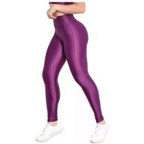 Calca De Academia Leg 3d Cirre Poliamida Feminina Pink