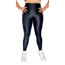 Calca De Academia Leg 3d Cirre Poliamida Feminina Preta