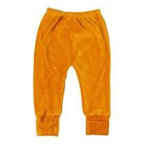 Calça de bebê plush básica caramelo