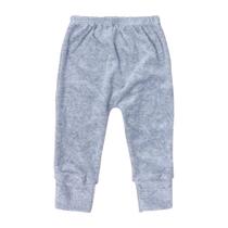 Calça de bebê plush básica mescla