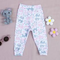 Calça de Bebê Ribana Confortável e Especial em Malha Suave Elefante Calça de Bebê Ribana Confortável e Especial em Malha Suave Elefante