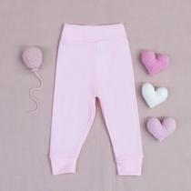 Calça de Bebê Ribana Confortável e Especial em Malha Suave Rosa Calça de Bebê Ribana Confortável e Especial em Malha Suave Rosa
