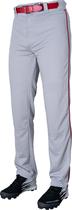 Calça de beisebol Rawlings Standard Piped Grey/Scarlet Adult L