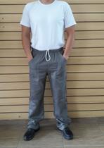 Calça de brim cinza profissional construção civil indústria