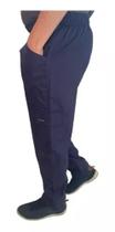 Calça De Brim Elástico C/ Bolsos Laser Trabalho.
