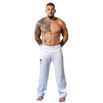Calça de Capoeira Adulto Branca Poliester 1 Fit
